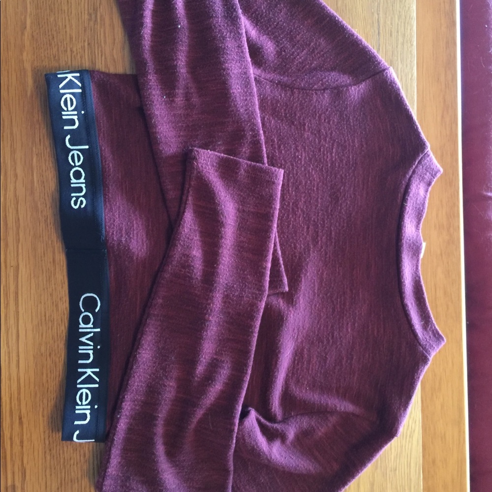 Long sleeve crop top- Calvin Klein